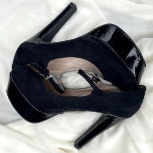 G By Guess Black Suede Mary Jane Pumps | Size 10M